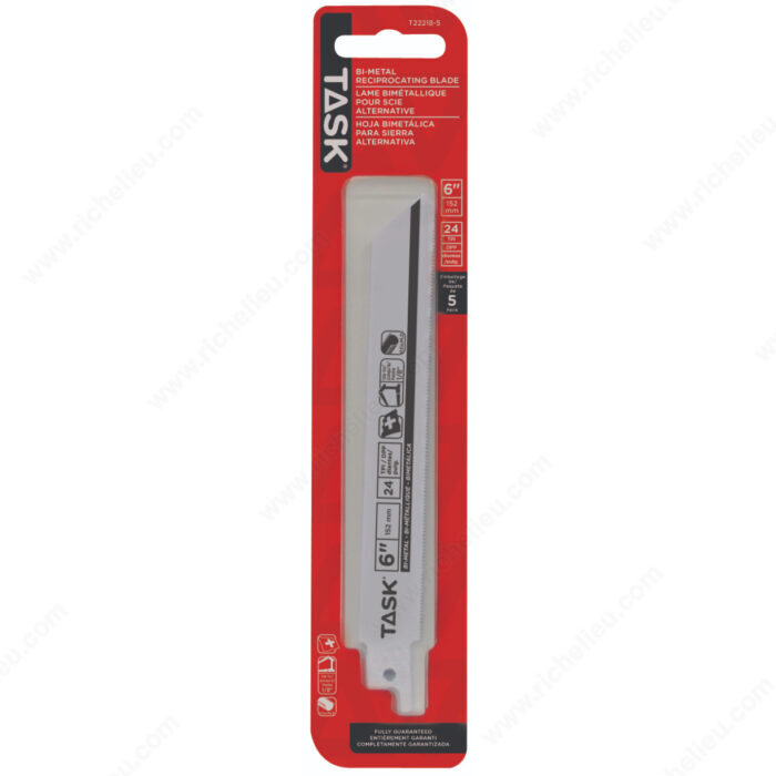 TASK 6" 5 pc. Reciprocating
Blades T22218-5 - Ritchie's Building & Flooring Centre
