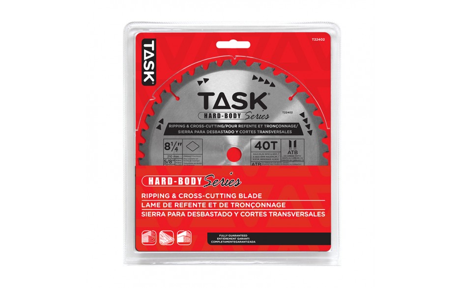 TASK T22402B 8-1/4" 40T Ripping
Blade - Ritchie's Building & Flooring Centre
