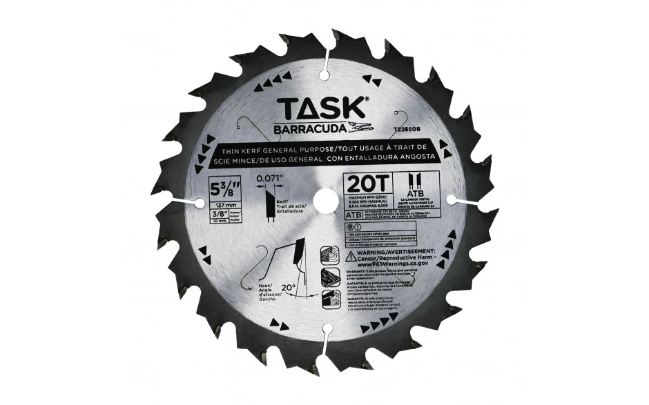 TASK T22650B 5-3/8" 20T General
Purpose - Ritchie's Building & Flooring Centre