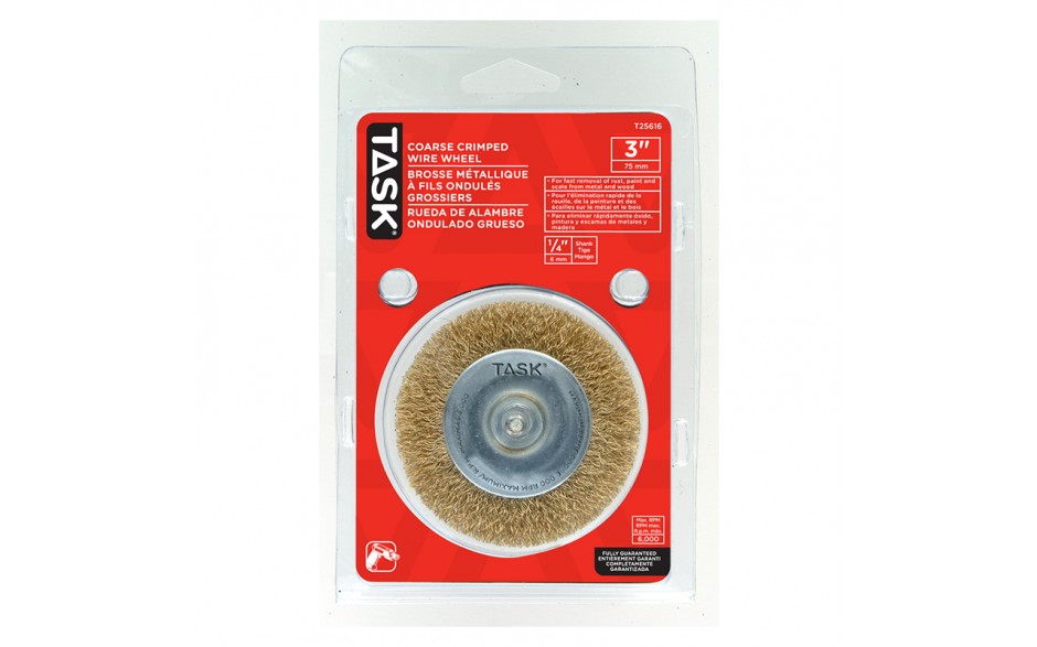 TASK T25616 3" Coarse Crimped
Wire
Wheel - Ritchie's Building & Flooring Centre