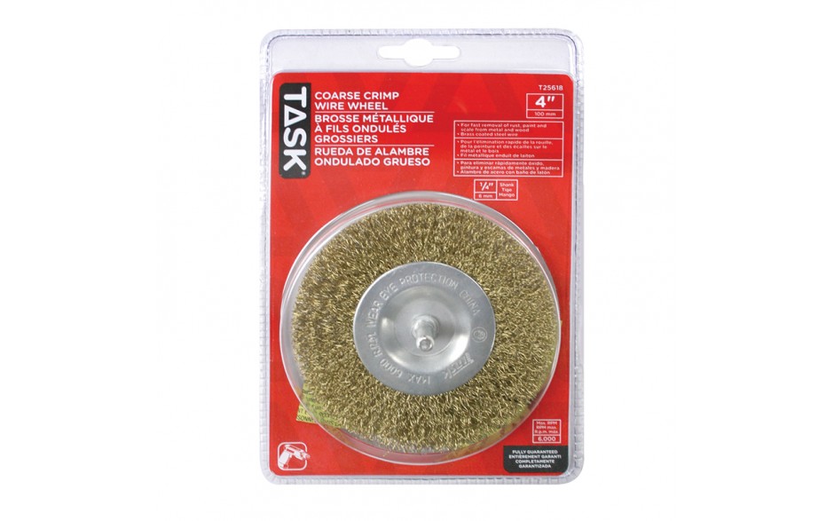 TASK T25618 4" Coarse Crimp Wire
Wheel - Ritchie's Building & Flooring Centre