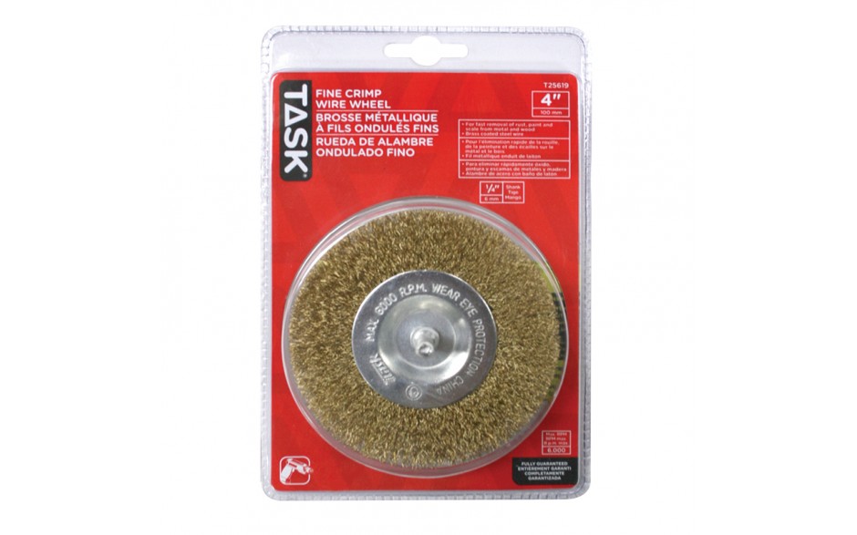 TASK T25619 4" Fine Crimp Wire
Wheel - Ritchie's Building & Flooring Centre