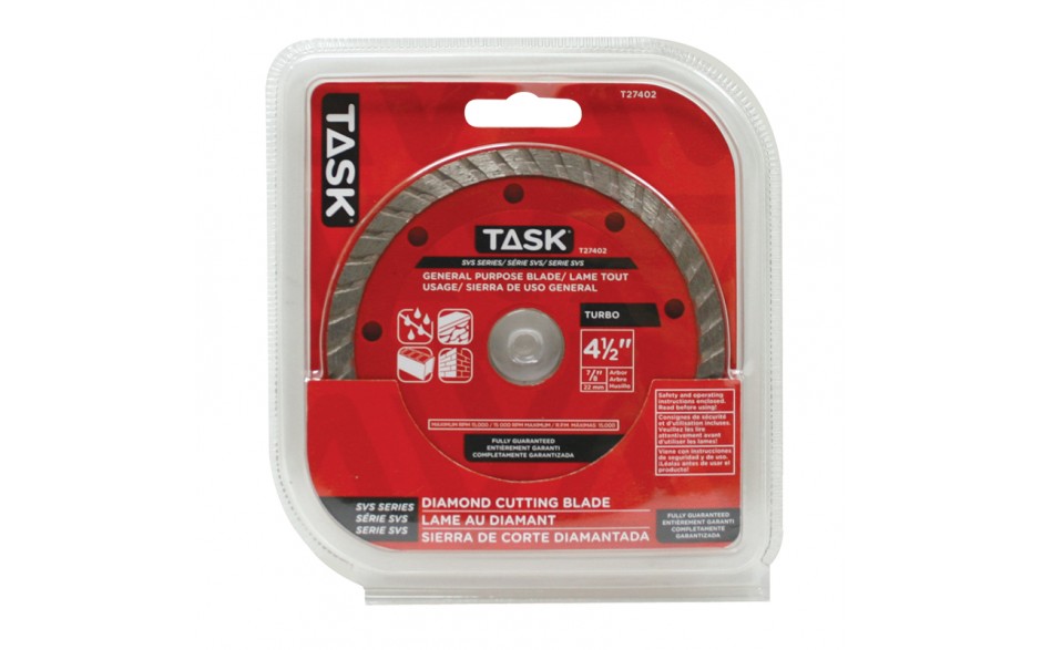 TASK T27402 4-1/2" Diamond
Cutting
Blade - Ritchie's Building & Flooring Centre