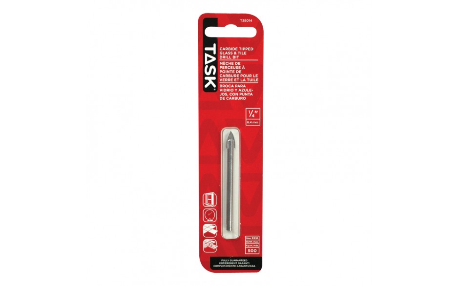 TASK T38014 1/4" Carbide Glass &
Tile Drill Bit - Ritchie's Building & Flooring Centre
