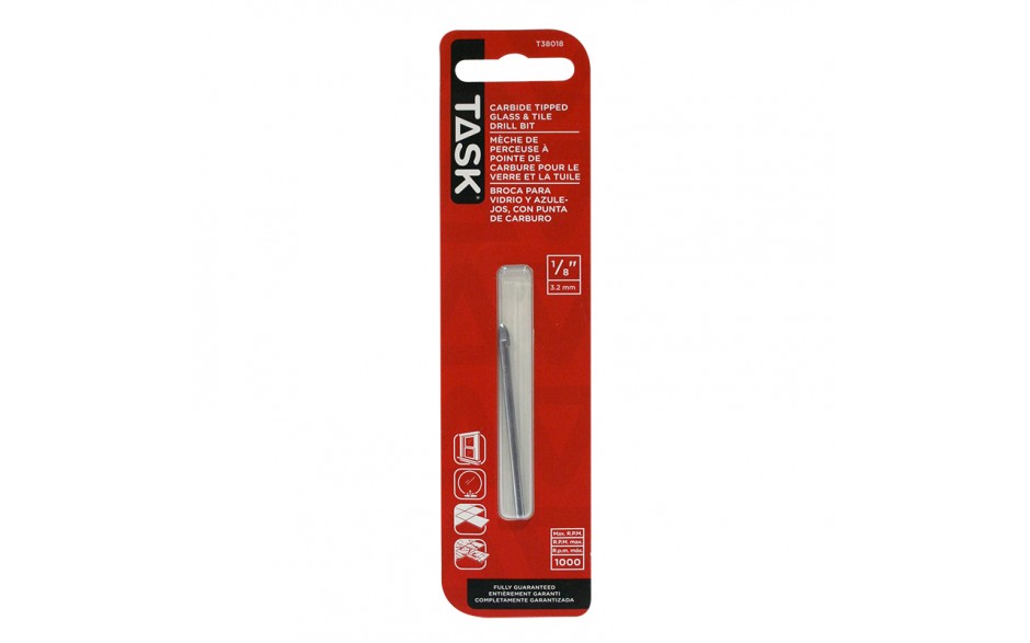 TASK T38018 1/8" Carbide Glass &
Tile Drill Bit - Ritchie's Building & Flooring Centre