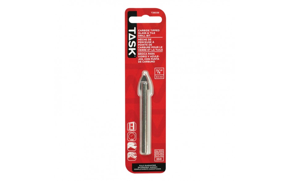 TASK T38038 3/8" Carbide Glass &
Tile Bit - Ritchie's Building & Flooring Centre