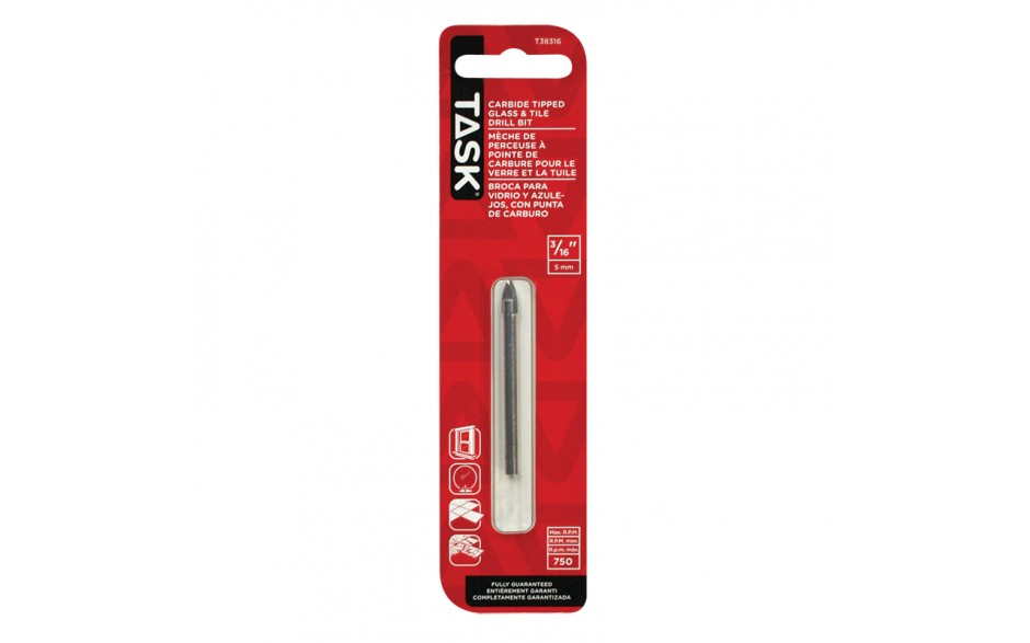 TASK T38316 3/16" Carbide Glass
& Tile Drill Bit - Ritchie's Building & Flooring Centre