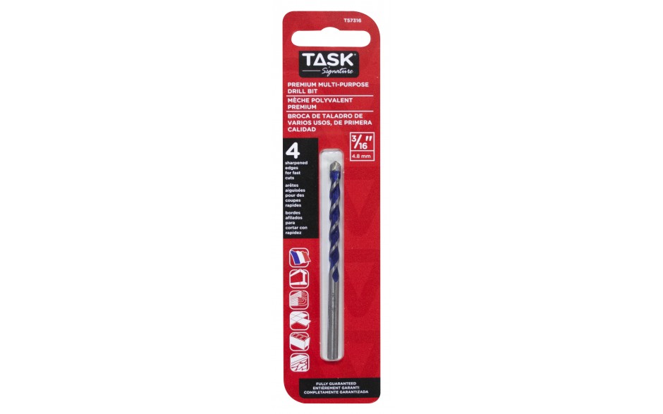 TASK 3/16" Premium Multi Purpose Bit T57316 - Ritchie's Building & Flooring Centre