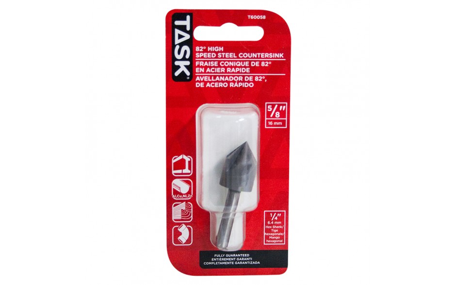 TASK T60058 5/8" Steel Countersink - Ritchie's Building & Flooring Centre