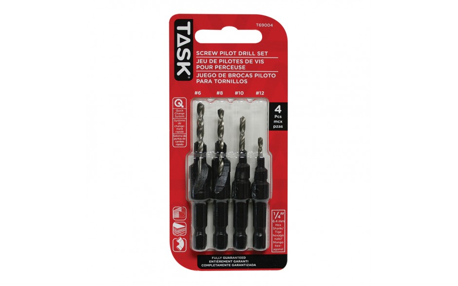 TASK T69004 4 pc Adjustable Wood Screw Pilot - Ritchie's Building & Flooring Centre