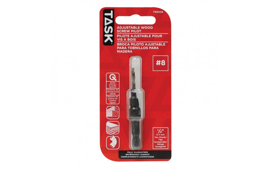 TASK T69008 #8 Adjustable Wood
Screw Pilot - Ritchie's Building & Flooring Centre