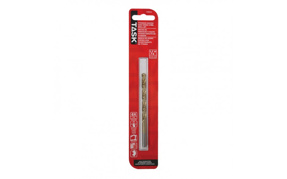 TASK T90014 1/4" Titanium High
Speed Drill Bit - Ritchie's Building & Flooring Centre