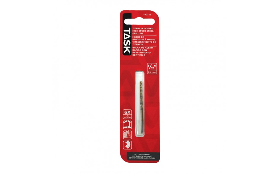 TASK T90332 3/32" Titanium High Speed Drill Bit - Ritchie's Building & Flooring Centre