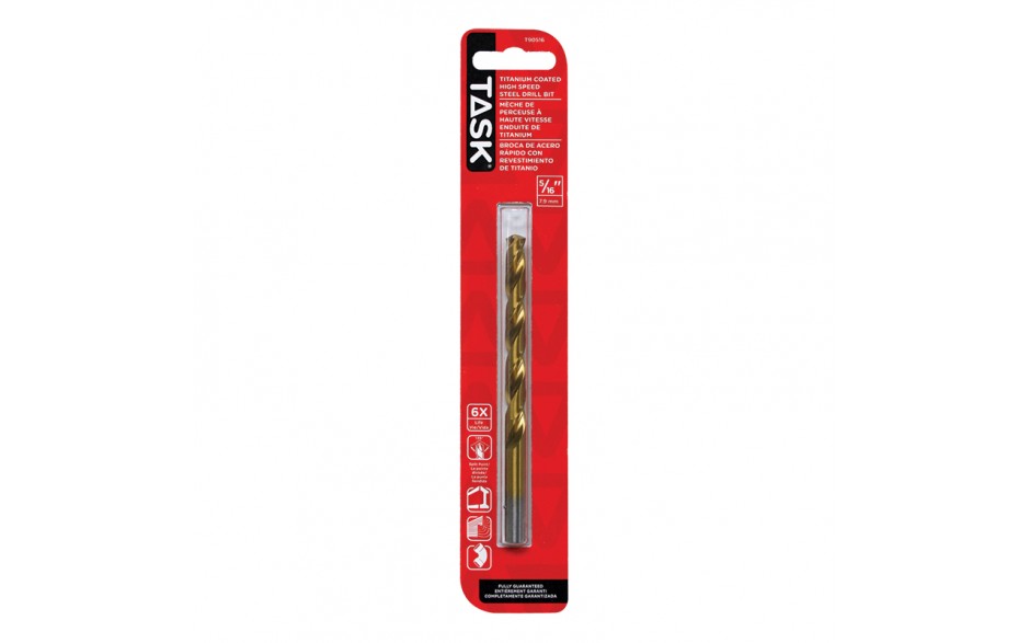 TASK T90516 5/16" Titanium Steel Drill Bit - Ritchie's Building & Flooring Centre