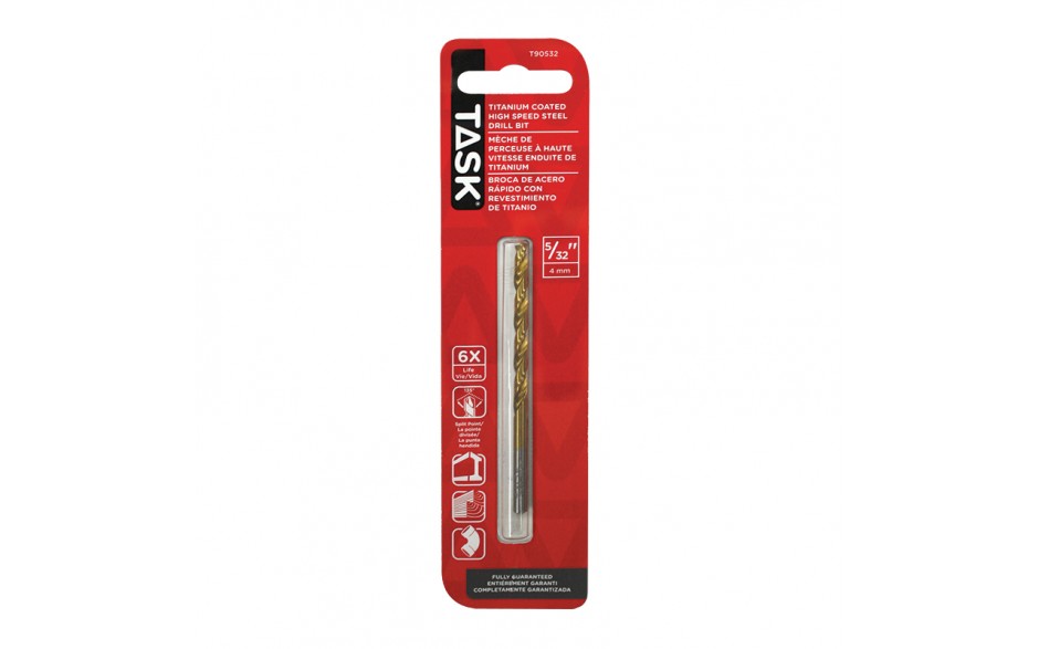 TASK T90532 5/32" Titanium High
Speed Drill Bit - Ritchie's Building & Flooring Centre