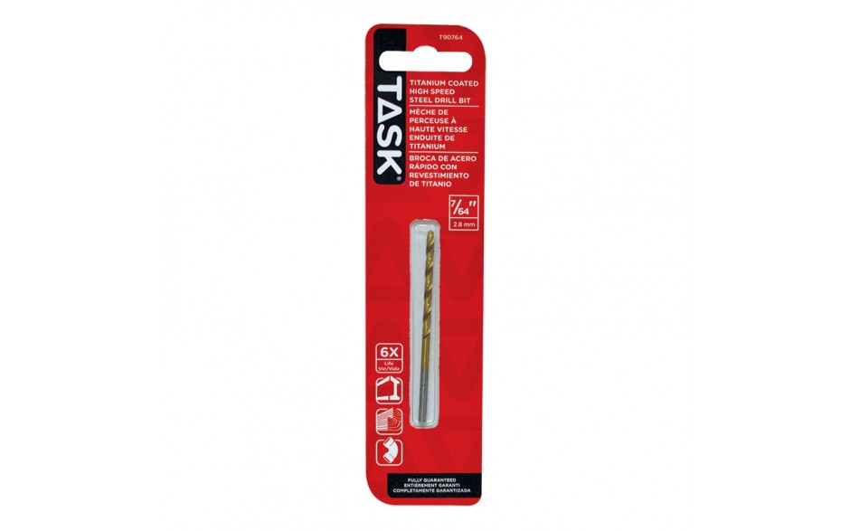 TASK T90764 7/64" Titanium High Speed Drill Bit - Ritchie's Building & Flooring Centre