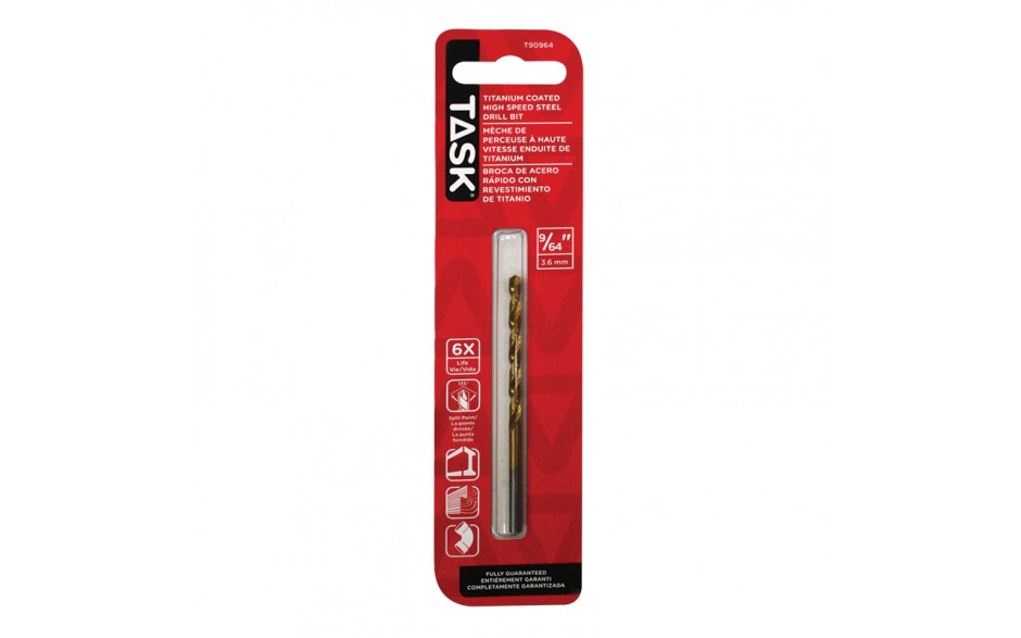 TASK T90964 9/64" Titanium High Speed Drill Bit - Ritchie's Building & Flooring Centre