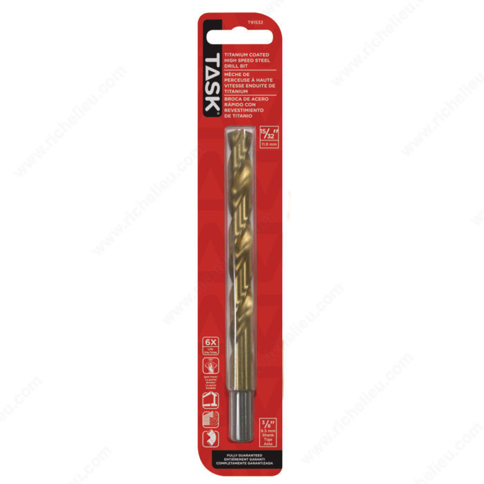 TASK T91532 15/32" Titanium Steel Drill Bit - Ritchie's Building & Flooring Centre