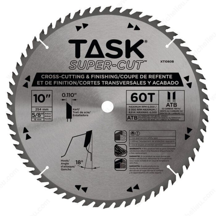 TASK xt1060b 10" 60T Finishing
Blade - Ritchie's Building & Flooring Centre