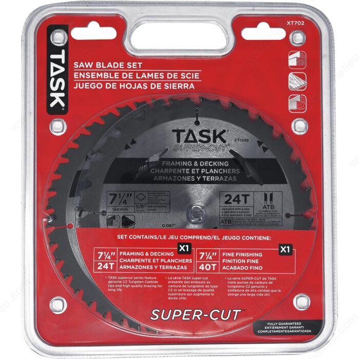 TASK XT702 2 x 7-1/4" Saw Blade
Set - Ritchie's Building & Flooring Centre