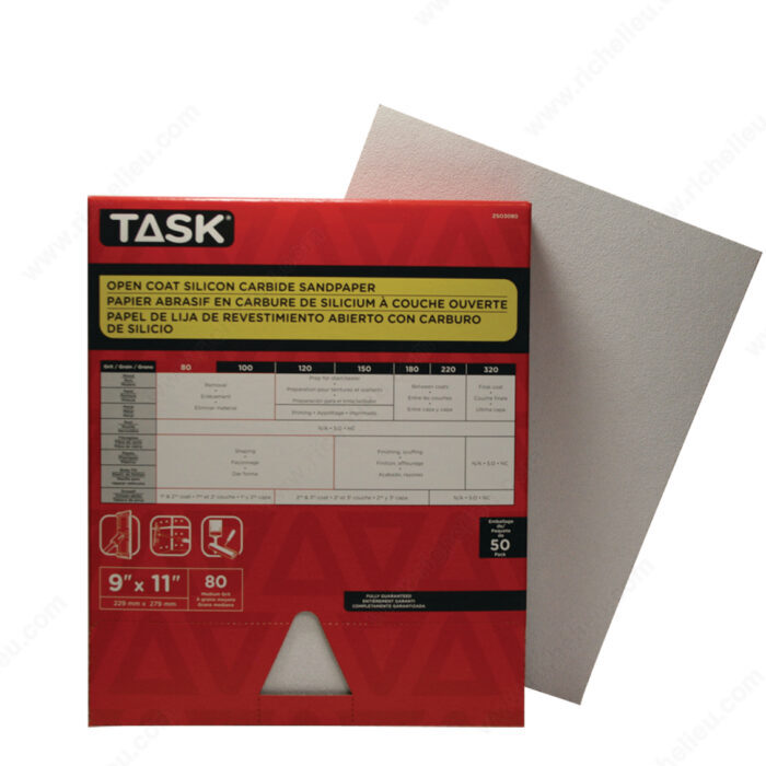 TASK 9" x 11" 80 Grit Silicone
Carbide Sandpaper ZSO3080 - Ritchie's Building & Flooring Centre
