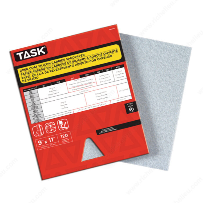 TASK 9" x 11" 120 Grit Silicone
Carbide Sandpaper ZSO3120 - Ritchie's Building & Flooring Centre